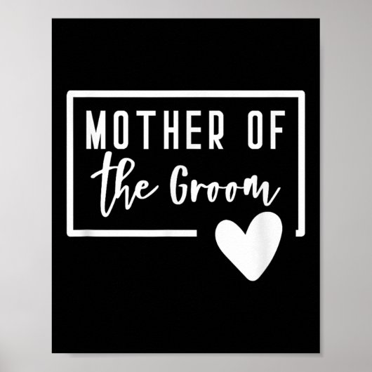 Poster Mère Du Coeur Groom Maman Mariage Bachelorette (Devant)