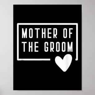 Poster Mère Du Coeur Groom Maman Mariage Bachelorette