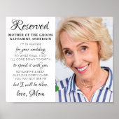 Poster Mère du marié Ciel de mémoire Mariage (Devant)