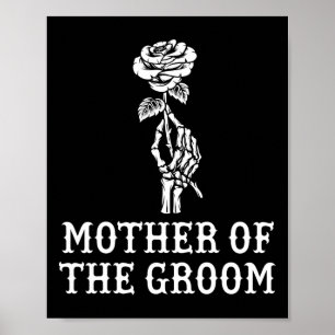 Poster Mère du marié squelette gothique mariage de licenc