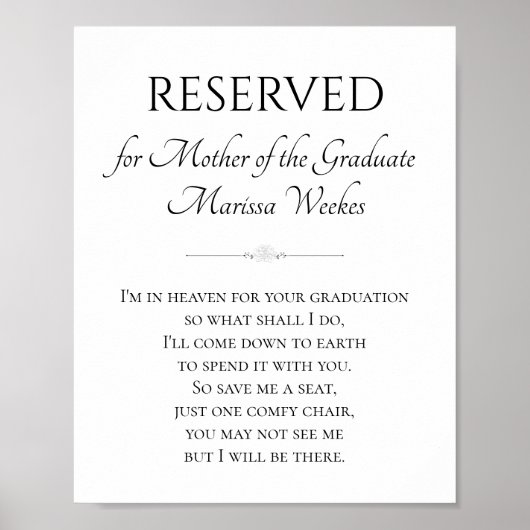 Poster Mère du siège commémoratif des diplômés (Devant)