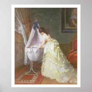 Poster Mère et bébé, 1869 (huile sur le panneau)