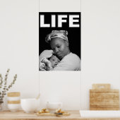 POSTER MÈRE ET BÉBÉ AFRICAINS AMÉRICAINS EN FAVEUR DE LA  (Cuisine)