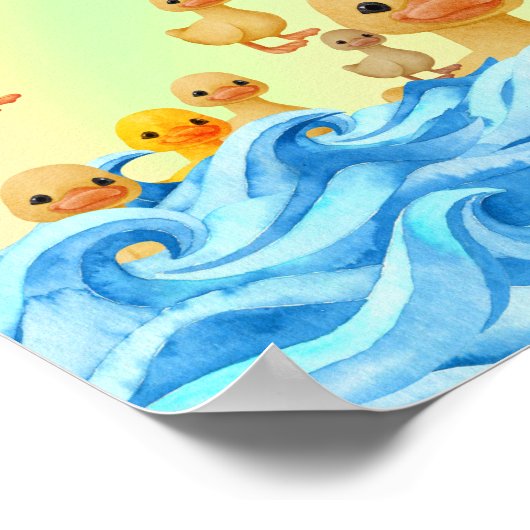 Poster Mère et bébé canard (Coin)