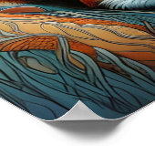 Poster Mère et bébé Fox (Coin)