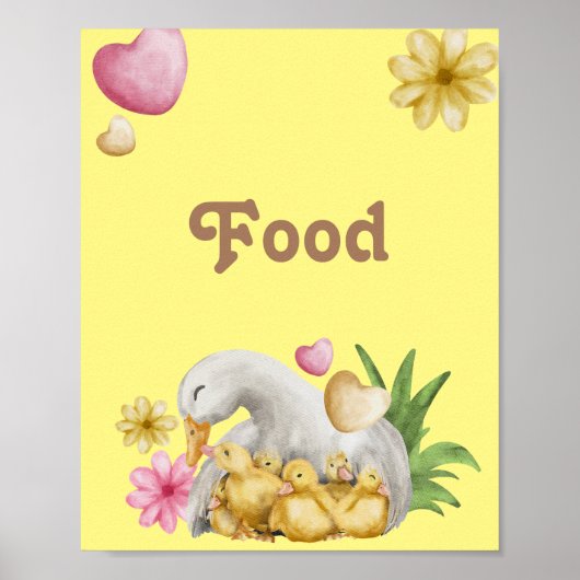 Poster Mère et Bébé Neutre Sexe Cute Food (Devant)