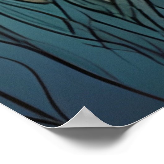 Poster Mère et bébé Renard rouge (Coin)