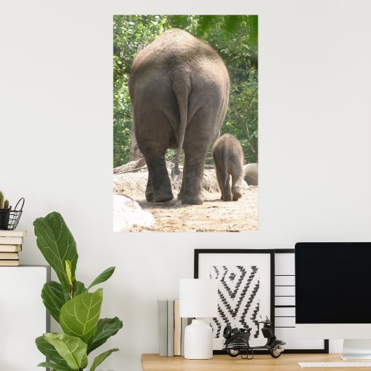 Poster Mère et enfant (Bureau à domicile)