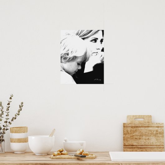 Poster mère et enfant (Cuisine)