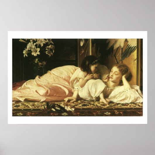 Poster Mère et Enfant (alias Cerises) par Lord Leighton (Devant)