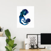 Poster Mère Et Enfant Allaitement (Bureau à domicile)