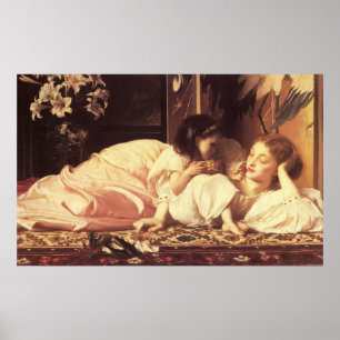 Poster Mère et enfant (femme et fille)