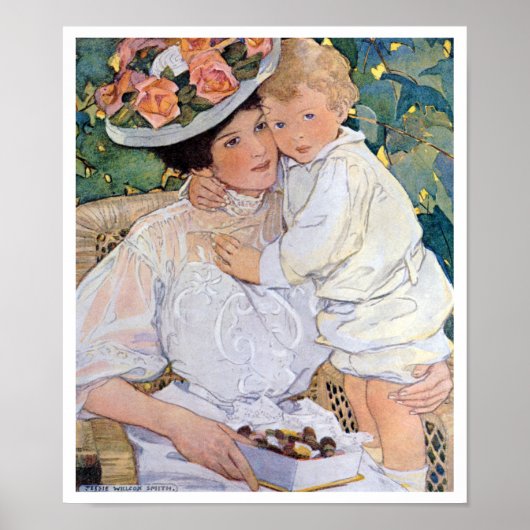 Poster Mère et enfant, Jessie Willcox Smith (Devant)