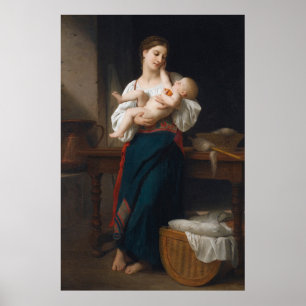 Poster Mère et enfant (par Bouguereau)