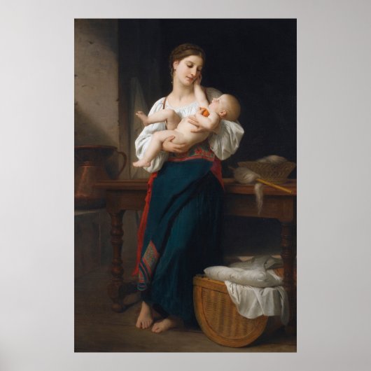 Poster Mère et enfant (par Bouguereau) (Devant)