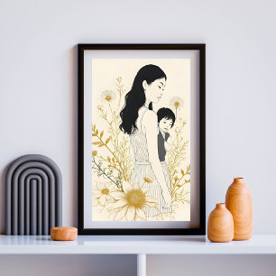 Poster Mère et enfant X