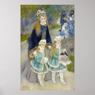 Poster Mère et Enfants, La Promenade, Renoir