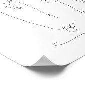 Poster Mère et Enfants Line Art, Illustration de la famil (Coin)