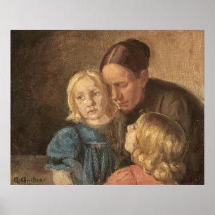 Poster Mère et enfants par Ancher