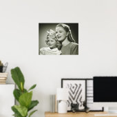 Poster Mère et fille (Bureau à domicile)