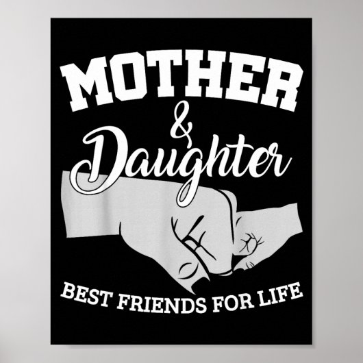 Poster Mère et fille amies pour la vie (Devant)