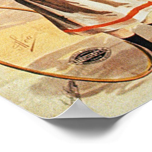 Poster Mère et fille sur une promenade (litho couleur) (Coin)