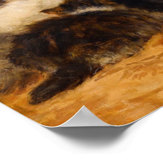 Poster Mère et ses chatons (Coin)