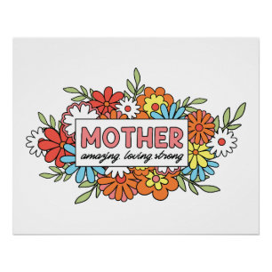 Poster Mère Extraordinaire, Amoureuse, Forte