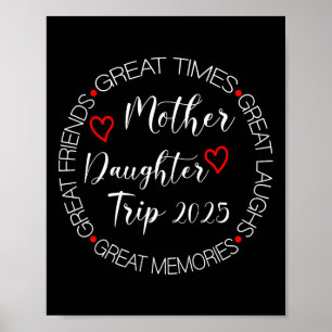 Poster Mère Fille Voyage 2025 Famille Vacances Maman Matc