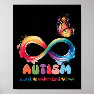 Poster Mère Fils Famille Accepter Autistique Enfants Auti