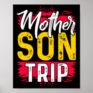 Poster Mère Fils Voyage Chemise Été Famille Voyage