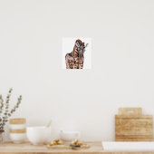 Poster Mère Giraffe avec Bébé Giraffe (Cuisine)