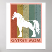 Poster Mère Gitane Cheval Gypsy Vanner (Devant)