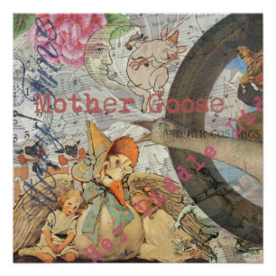 Poster Mère Goose Nursery Rhyme Fairy Tale