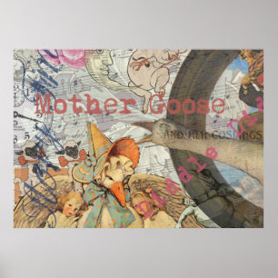 Poster Mère Goose Nursery Rhyme Fairy Tale