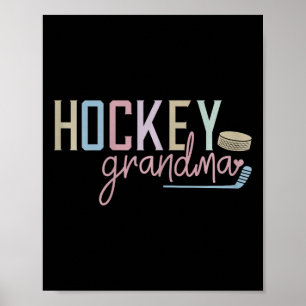 Poster Mère-grand de hockey design amateurs de hockey sur