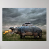 Poster Mère hippo en colère| (Devant)