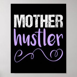 Poster Mère Hustler Citation Purple _ Maman Vie Dire Funn