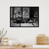 Poster Mère japonaise avec son bébé couché 1909 (Cuisine)