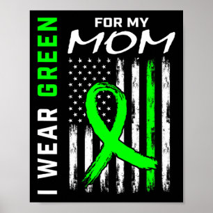 Poster Mère Je Porte Vert Pour Ma Mère Maladie Du Rein Aw