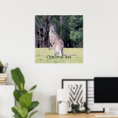 Poster Mère Kangaroo avec bébé Joey dans sa poche (Bureau à domicile)