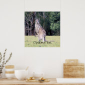 Poster Mère Kangaroo avec bébé Joey dans sa poche (Cuisine)