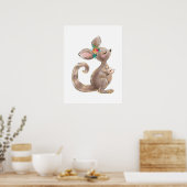 Poster Mère kangourou et bébé (Cuisine)