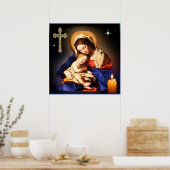 Poster Mère Marie et bébé Jésus (Cuisine)