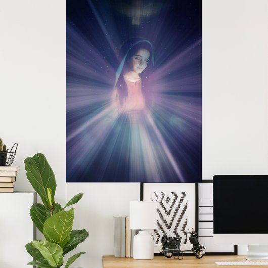 Poster Mère Marie, Sainte conception immaculée, Jésus (Bureau à domicile)