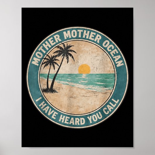 Poster Mère Mère Océan J'ai Entendu Appel Drôle D'Art (Devant)