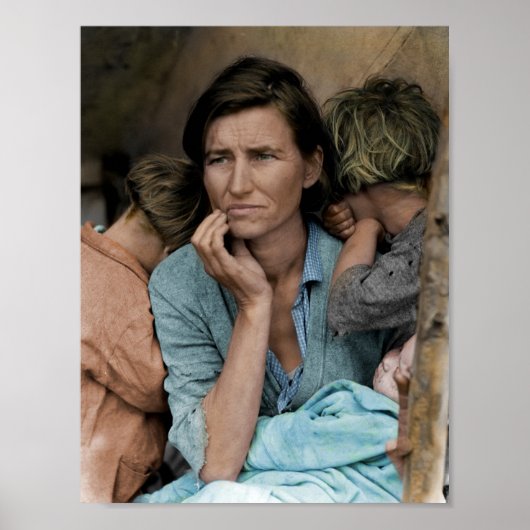 Poster Mère migrante par Dorothea Lange 1936 (Devant)