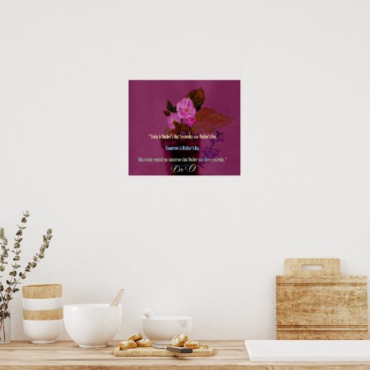 Poster Mère série de messages III (Cuisine)