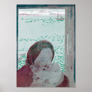 Poster Mère tenant bébé, Maurice Denis
