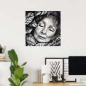 Poster Mère Terre Dors Parmi Les Feuilles (Bureau à domicile)